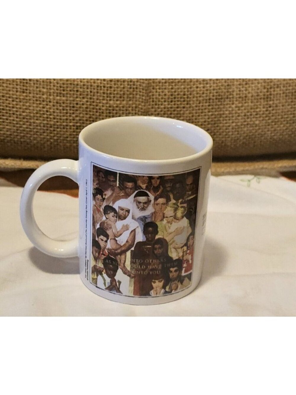 THE SATURDAY EVENING POST COLLECTION NORMAN ROCKWELL COFFE MUG DO UNTO OTHERS